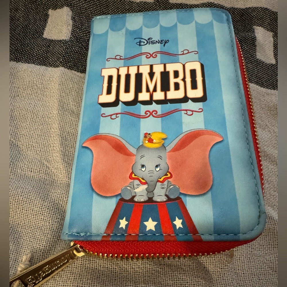 Loungefly Disney Dumbo book series zip around wallet NWT